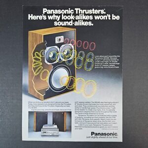 1979 Panasonic Thrusters SB-800 Vintage Print Ad Home Stereo Components Speakers